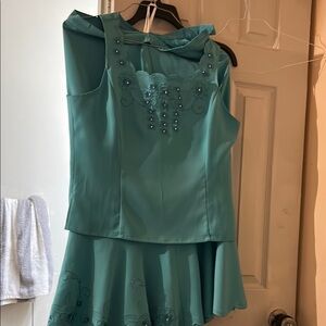 Bitten by Sarah Jessica Parker Blue long skirt flair like mermaid